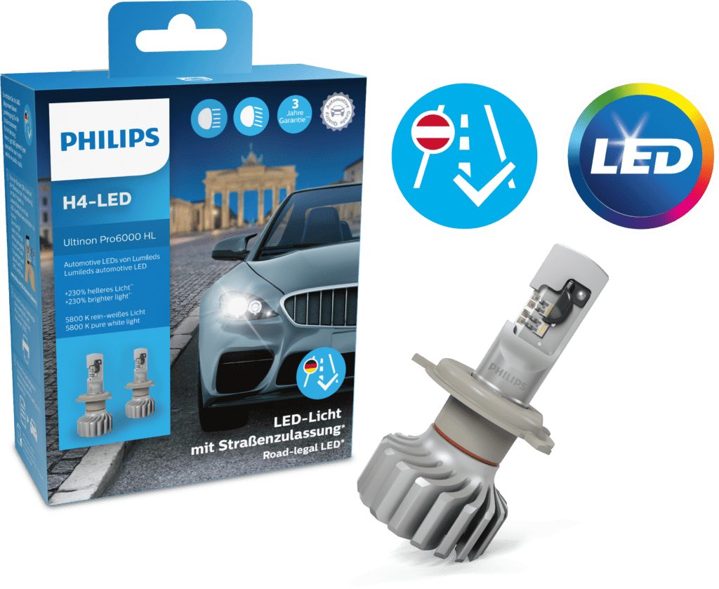 lettelse grundigt Fordeling Austrian drivers can enjoy road-legal Philips Ultinon Pro6000 H7 and H4-LED  | Lumileds