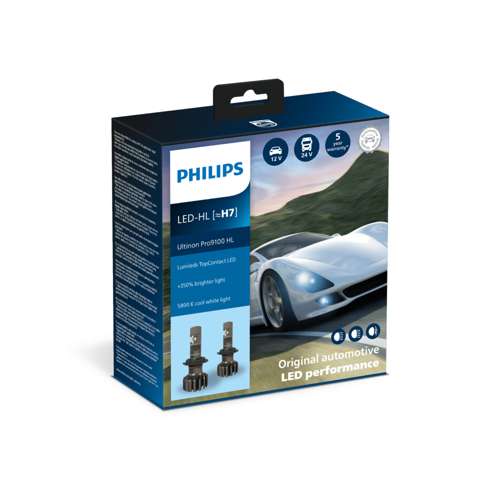 New Philips Ultinon Pro9100 Headlight Bulbs Bring Class-leading and 350% More Brightness | Lumileds
