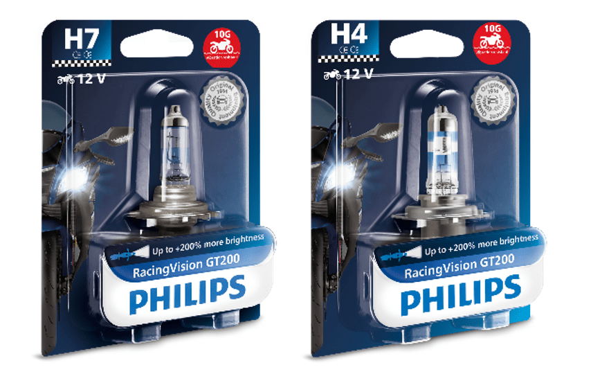 inflation Algebraisk renhed Successful Philips RacingVision GT200 and WhiteVision ultra Halogen  Headlight Bulbs Now Available for Motorcycles | Lumileds